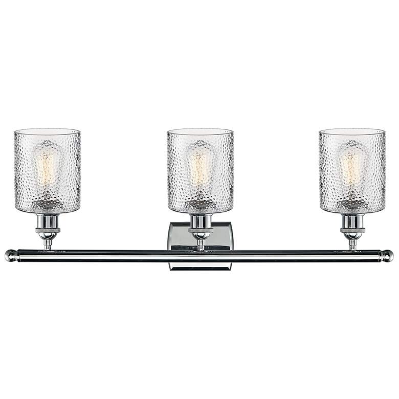 Image 3 Ballston Cobbleskill 26" 3-Light Polished Chrome Bath Light w/ Clear S more views
