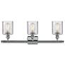 3_Ballston Cobbleskill 26" 3-Light Polished Chrome Bath Light w/ Clear S more views