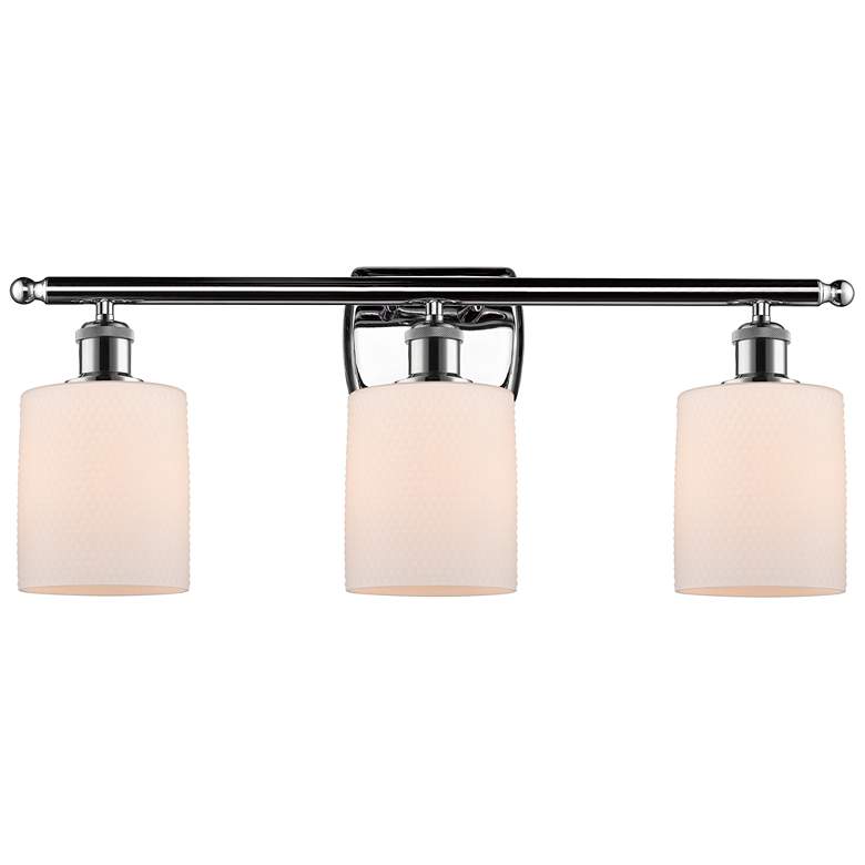 Image 1 Ballston Cobbleskill 26" 3-Light Polished Chrome Bath Light w/ White S