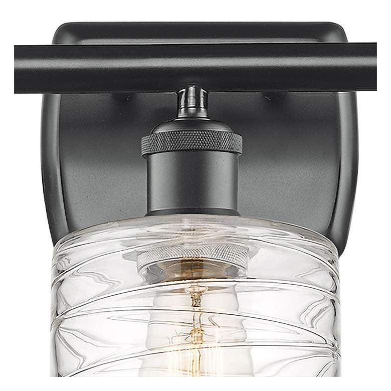 Image 3 Ballston Cobbleskill 26" Wide Matte Black 3-Light Bath Light more views