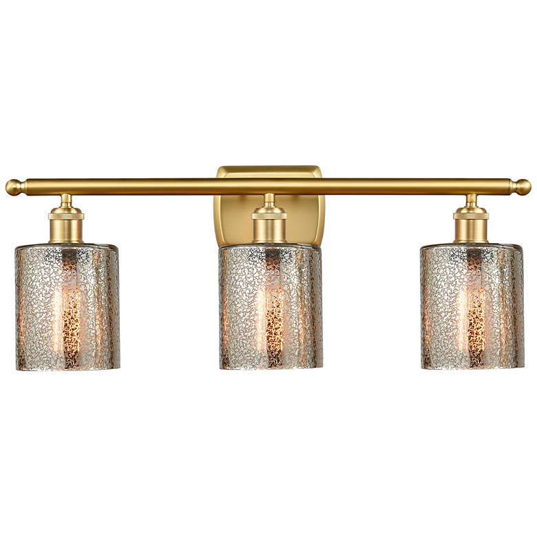 Image 1 Ballston Cobbleskill 26" Wide Satin Gold 3-Light Bath Light