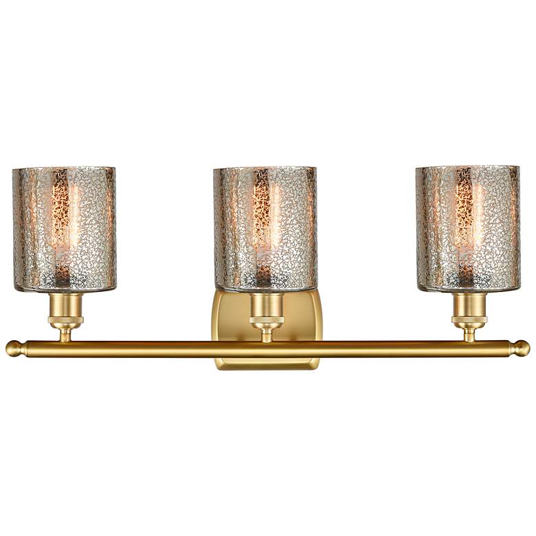 Image 3 Ballston Cobbleskill 26" Wide Satin Gold 3-Light Bath Light more views