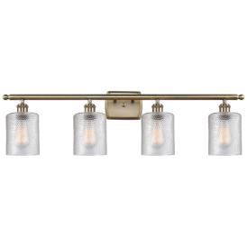 Ballston Cobbleskill 36" 4-Light Antique Brass Bath Light w/ Clear Sha Ballston Cobbleskill 36" 4-Light Antique Brass Bath Light w/ Clear Sha