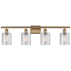 Ballston Cobbleskill 36" 4-Light Brushed Brass Bath Light w/ Clear Sha Ballston Cobbleskill 36" 4-Light Brushed Brass Bath Light w/ Clear Sha