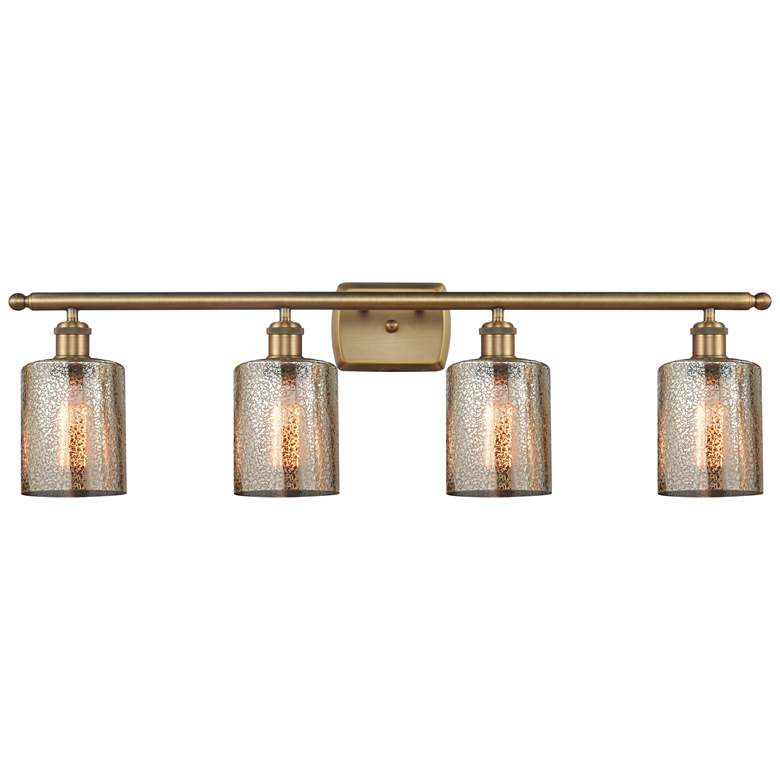 Image 1 Ballston Cobbleskill 36" 4-Light Brushed Brass Bath Light w/ Mercury S