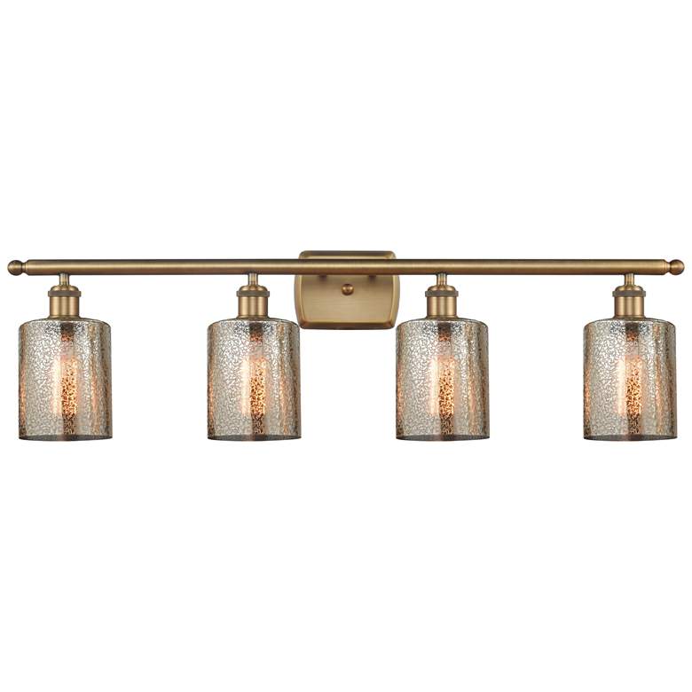 Image 1 Ballston Cobbleskill 36 inch 4-Light Brushed Brass Bath Light w/ Mercury S