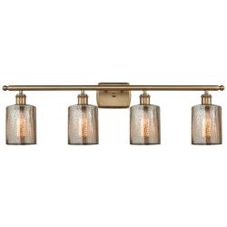 Ballston Cobbleskill 36" 4-Light Brushed Brass Bath Light w/ Mercury S