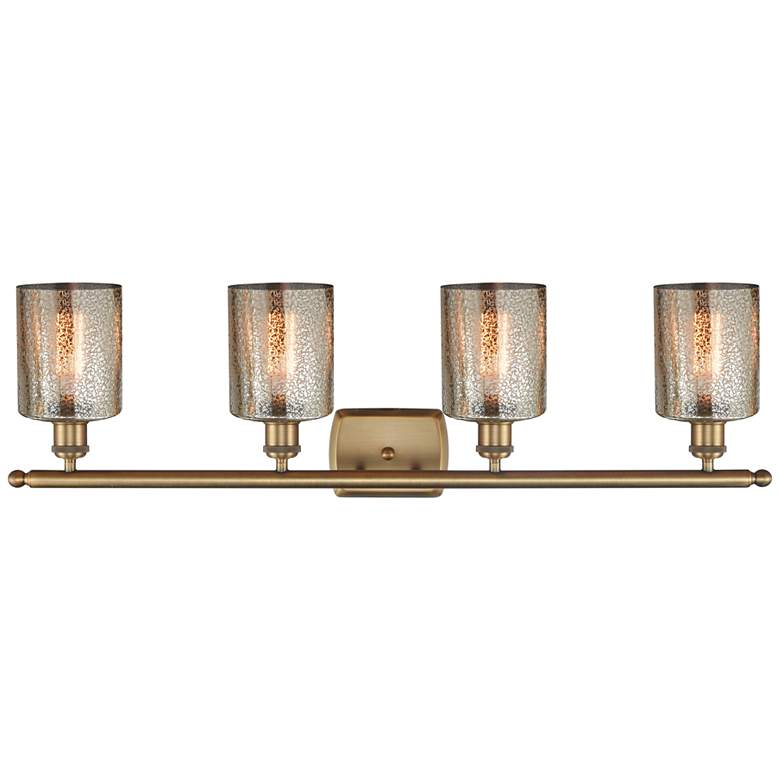 Image 2 Ballston Cobbleskill 36" 4-Light Brushed Brass Bath Light w/ Mercury S more views