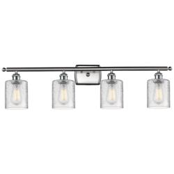 Ballston Cobbleskill 36" 4-Light Brushed Nickel Bath Light w/ Clear Sh