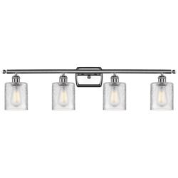 Ballston Cobbleskill 36" 4-Light Polished Chrome Bath Light w/ Clear S