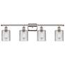 Ballston Cobbleskill 36" 4-Light Polished Nickel Bath Light w/ Clear S