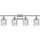 Ballston Cobbleskill 36" 4-Light Polished Nickel Bath Light w/ Clear S