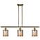 Ballston Cobbleskill 36"W 3 Light Antique Brass Island Light Mercury S