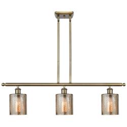 Ballston Cobbleskill 36"W 3 Light Antique Brass Island Light Mercury S