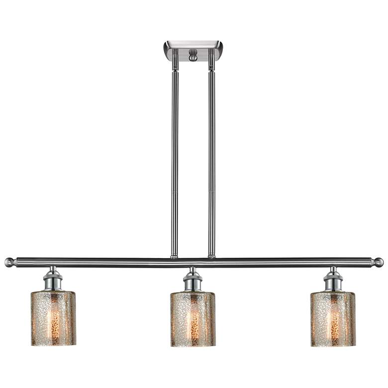 Image 1 Ballston Cobbleskill 36"W 3 Light Brushed Nickel Island Light Mercury