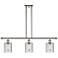 Ballston Cobbleskill 36"W 3 Light Polished Nickel Island Light Clear S