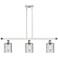 Ballston Cobbleskill 36"W 3 Light White and Chrome Island Light Clear