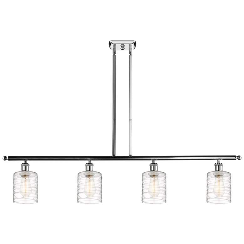 Image 1 Ballston Cobbleskill 4-Light 48" Chrome LED Island-Light - Deco Swirl