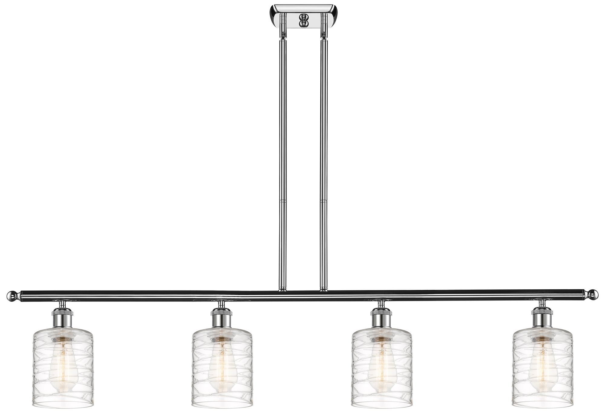 Ballston Cobbleskill 4-Light 48" Chrome LED -Light Deco Swirl Made to
