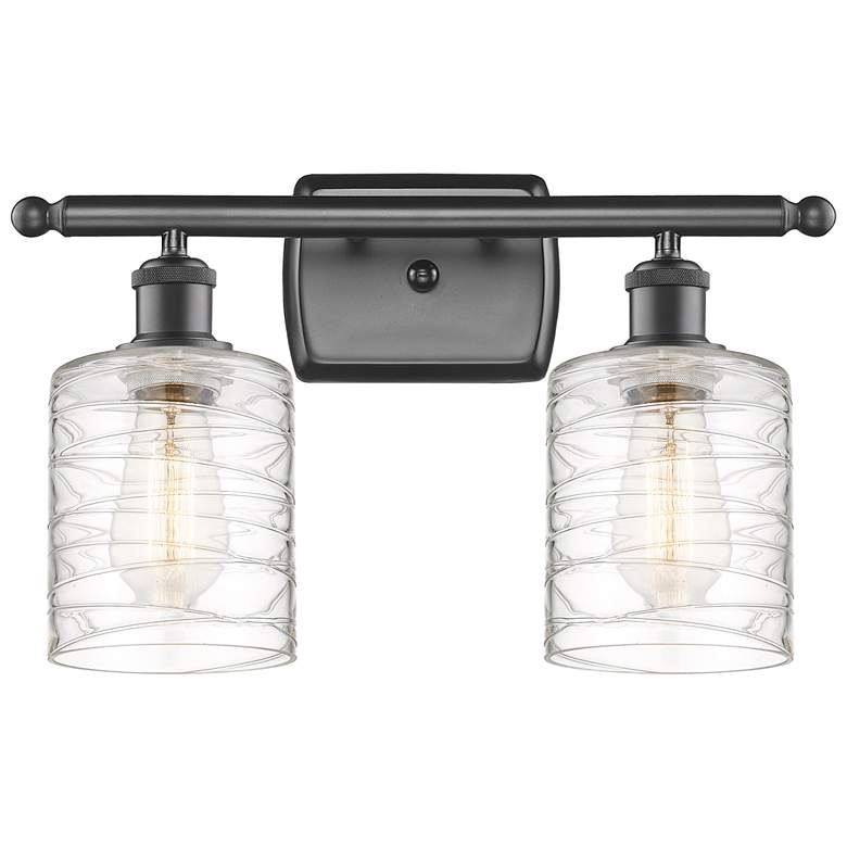Image 1 Ballston Cobbleskill 5" 2 Light 16" Bath Light - Bronze - Deco Sw
