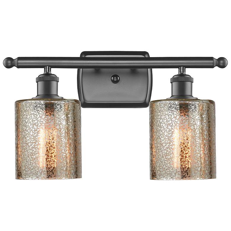 Image 1 Ballston Cobbleskill 5" 2 Light 16" LED Bath Light - Bronze - Mer