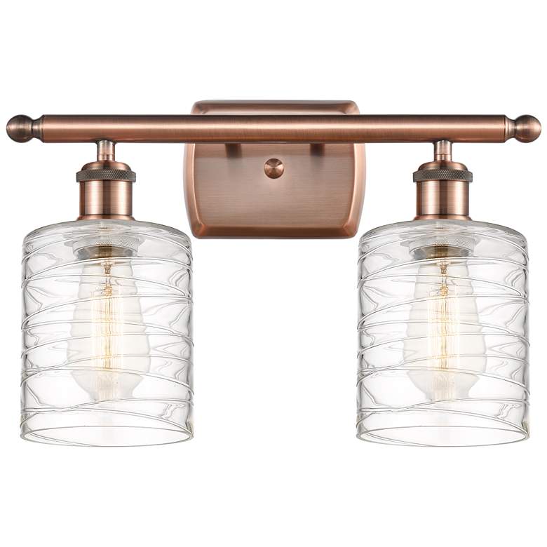 Image 1 Ballston Cobbleskill 5" 2 Light 16" LED Bath Light - Copper - Dec