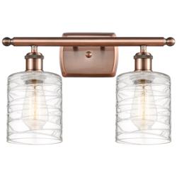 Ballston Cobbleskill 5" 2 Light 16" LED Bath Light - Copper - Dec