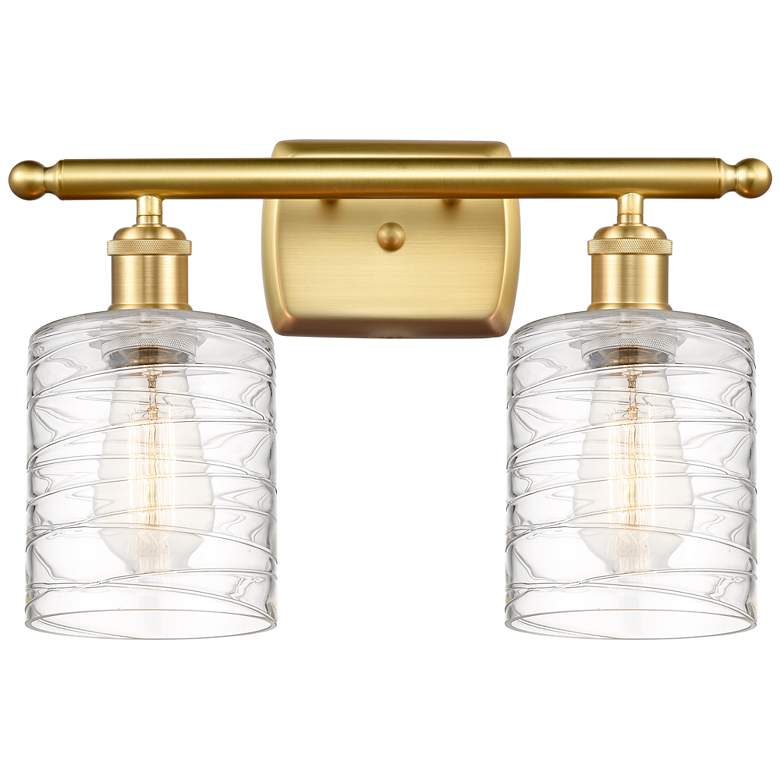 Image 1 Ballston Cobbleskill 5" 2 Light 16" LED Bath Light - Gold - Deco