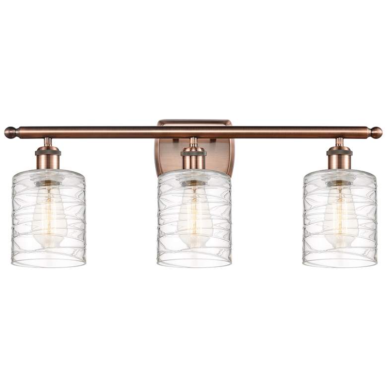 Image 1 Ballston Cobbleskill 5" 3 Light 26" Bath Light - Copper - Deco Sw