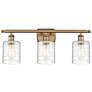 Ballston Cobbleskill 5" 3 Light 26" LED Bath Light - Brass - Clea