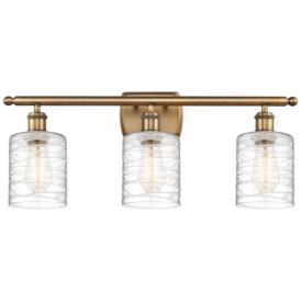 Ballston Cobbleskill 5" 3 Light 26" LED Bath Light - Brass - Clea Ballston Cobbleskill 5" 3 Light 26" LED Bath Light - Brass - Clea