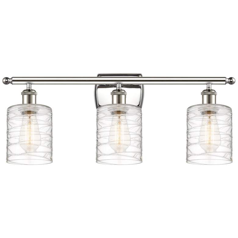 Image 1 Ballston Cobbleskill 5" 3 Light 26" LED Bath Light - Nickel - Cle