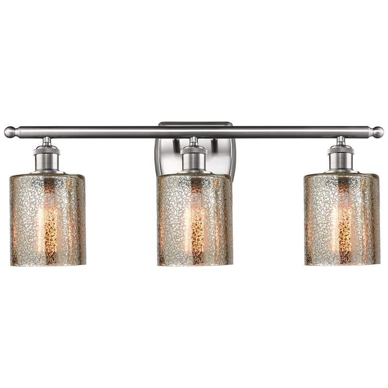 Image 1 Ballston Cobbleskill 5" 3 Light 26" LED Bath Light - Satin Nickel