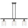 Ballston Cobbleskill 5" 3 Light 36" Island Light - Bronze - Deco