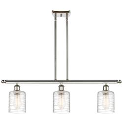 Ballston Cobbleskill 5" 3 Light 36" Island Light - Polished Nicke