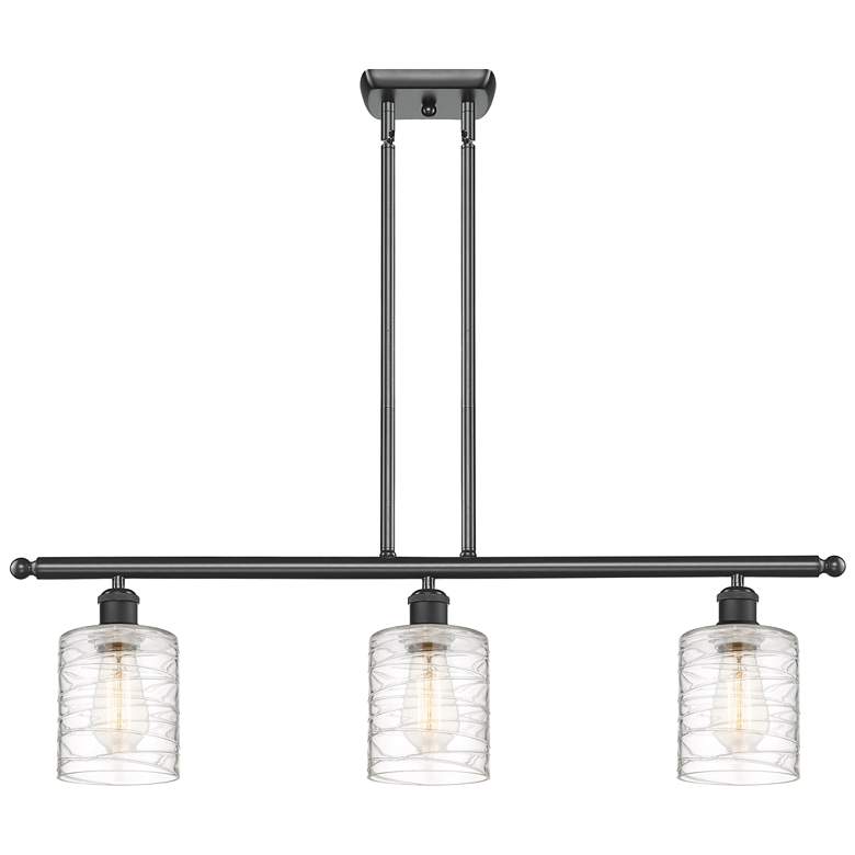 Image 1 Ballston Cobbleskill 5" 3 Light 36" LED Island Light - Black - De