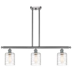 Ballston Cobbleskill 5" 3 Light 36" LED Island Light - Satin Nick