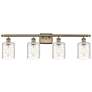 Ballston Cobbleskill 5" 4 Light 36" Bath Light - Antique Brass -