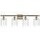 Ballston Cobbleskill 5" 4 Light 36" Bath Light - Antique Brass -