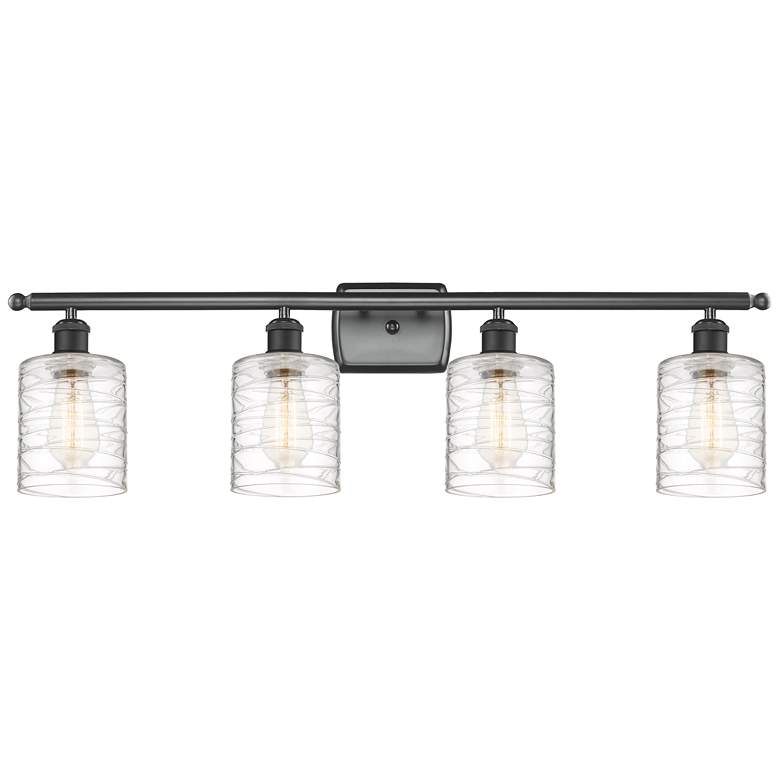 Image 1 Ballston Cobbleskill 5" 4 Light 36" Bath Light - Matte Black - De