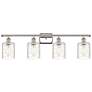 Ballston Cobbleskill 5" 4 Light 36" Bath Light - Nickel - Clear S
