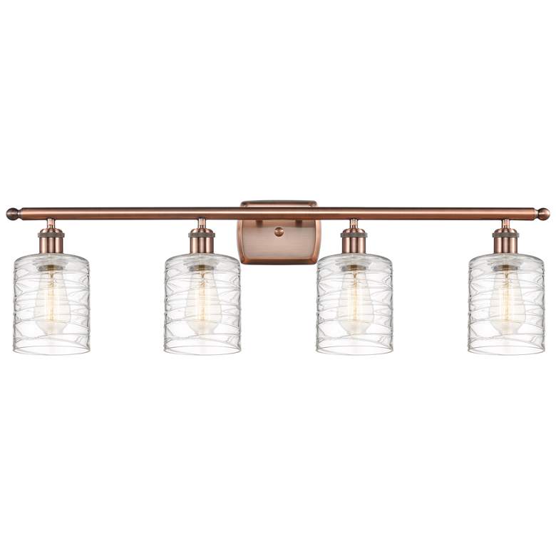 Image 1 Ballston Cobbleskill 5" 4 Light 36" LED Bath Light - Copper - Dec