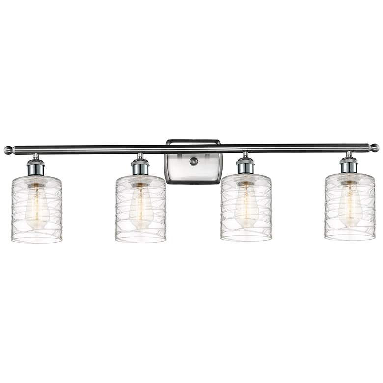 Image 1 Ballston Cobbleskill 5" 4 Light 36" LED Bath Light - Satin Nickel