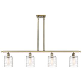 Ballston Cobbleskill 5" 4 Light 48" Island Light - Brass  - Deco Ballston Cobbleskill 5" 4 Light 48" Island Light - Brass  - Deco