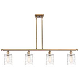 Ballston Cobbleskill 5" 4 Light 48" Island Light - Brass  - Deco Ballston Cobbleskill 5" 4 Light 48" Island Light - Brass  - Deco