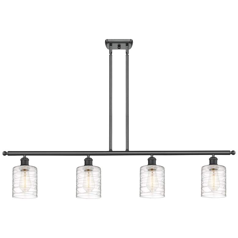 Image 1 Ballston Cobbleskill 5" 4 Light 48" Island Light - Matte Black -