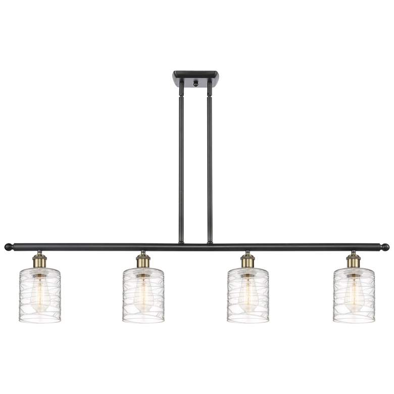 Image 1 Ballston Cobbleskill 5" 4 Light 48" LED Island Light - Black Bras