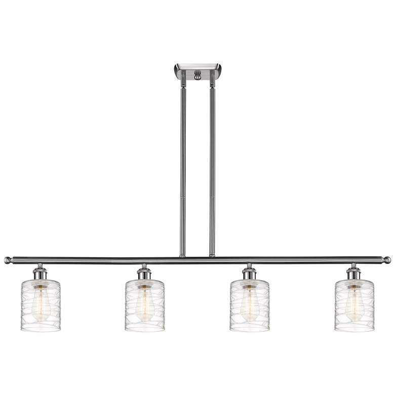 Image 1 Ballston Cobbleskill 5" 4 Light 48" LED Island Light - Satin Nick