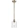 Ballston Cobbleskill 5" Antique Brass Mini Pendant w/ Clear Shade