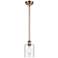 Ballston Cobbleskill 5" Antique Copper Mini Pendant w/ Clear Shade